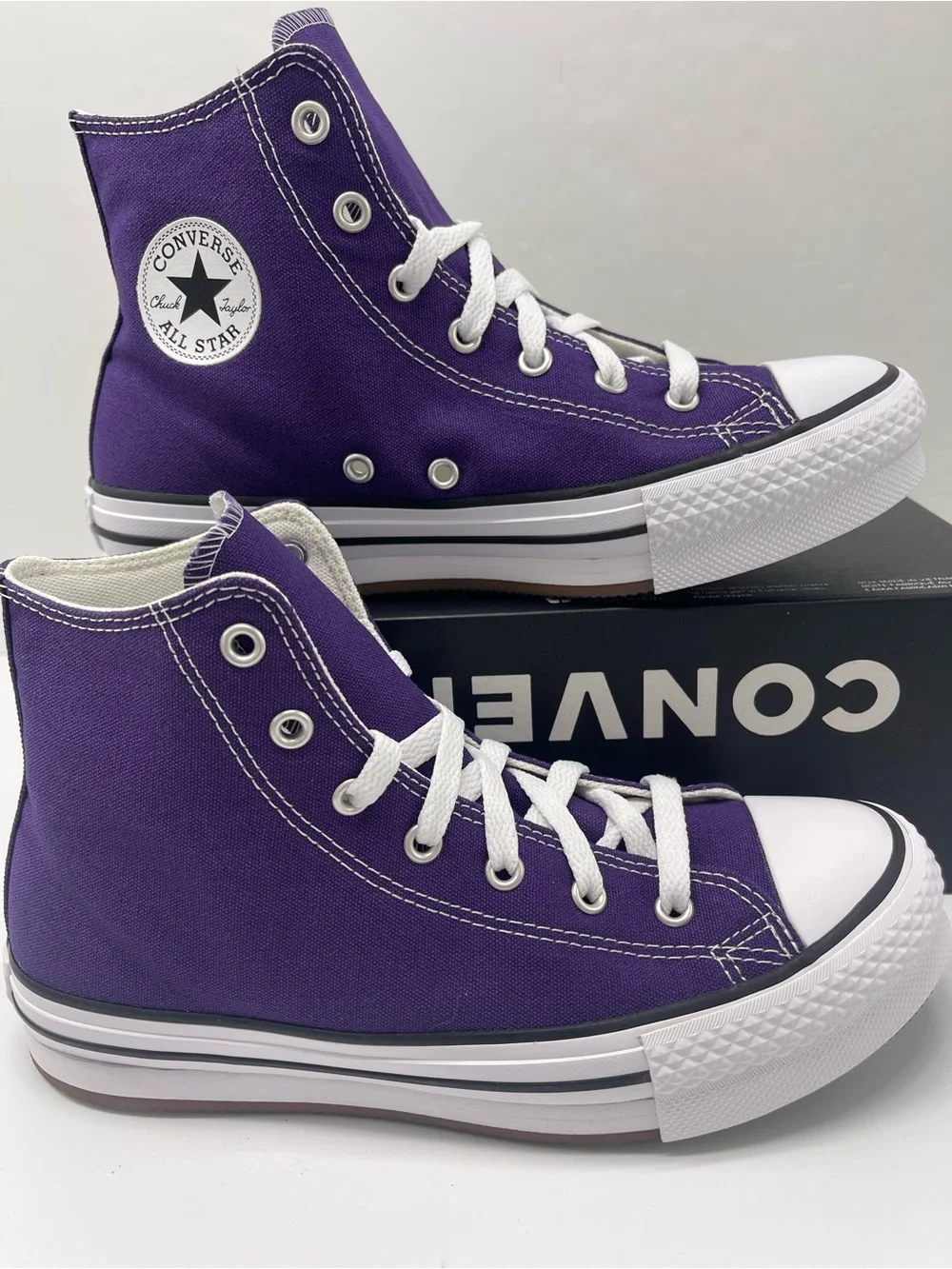 Converse WMNS CTAS EVA LIFT HI BLACKBERRY JAM/WHITE/EGRET Platform Sneakers